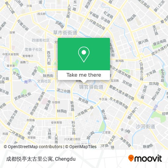成都悦亭太古里公寓 map