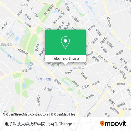 电子科技大学成都学院-北4门 map