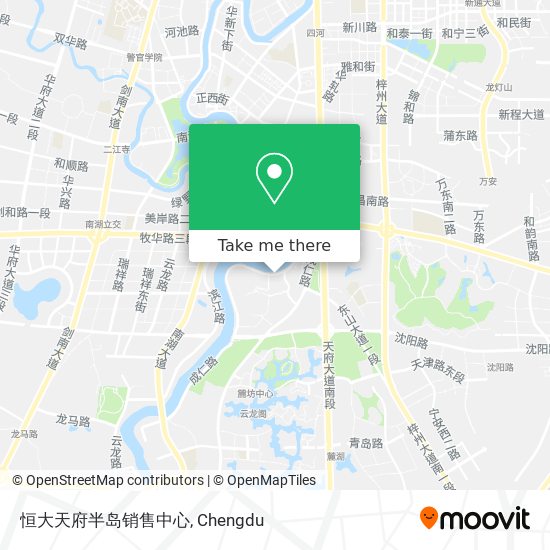 恒大天府半岛销售中心 map