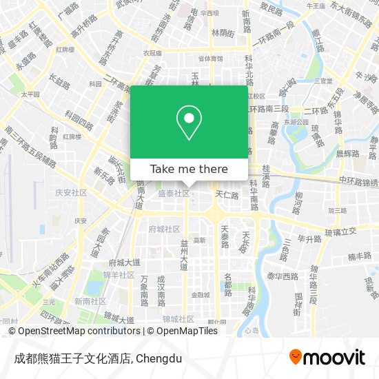成都熊猫王子文化酒店 map