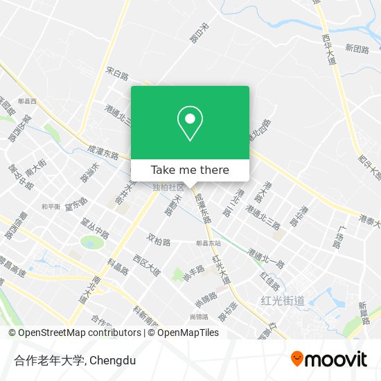 合作老年大学 map