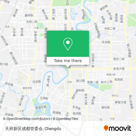 天府新区成都管委会 map