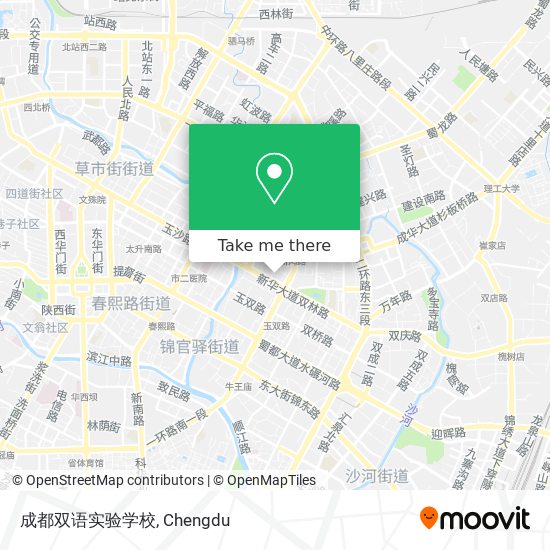 成都双语实验学校 map