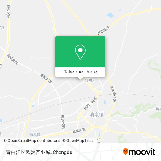青白江区欧洲产业城 map