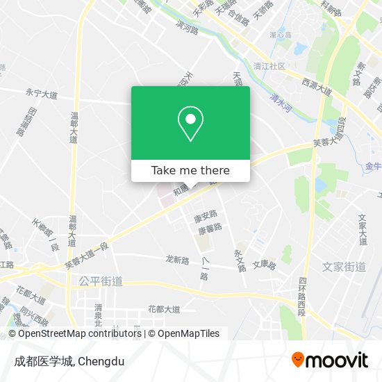 成都医学城 map
