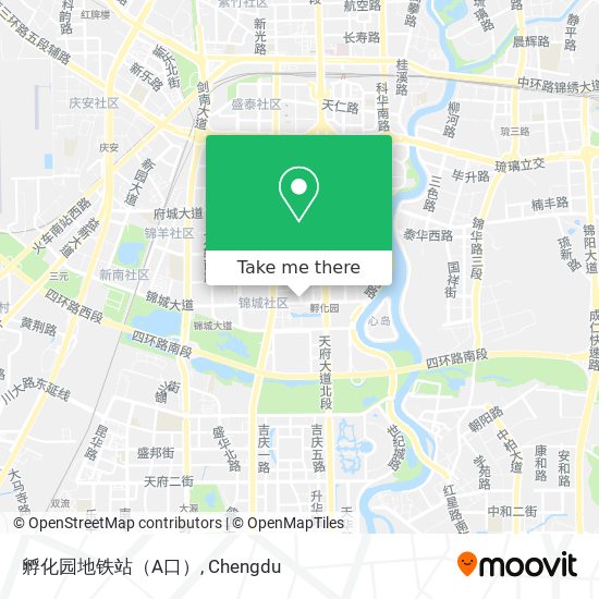 孵化园地铁站（A口） map