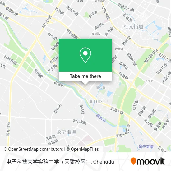 电子科技大学实验中学（天骄校区） map