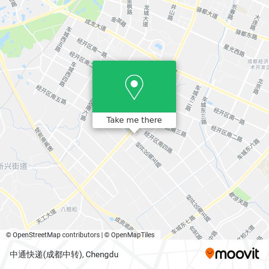 中通快递(成都中转) map