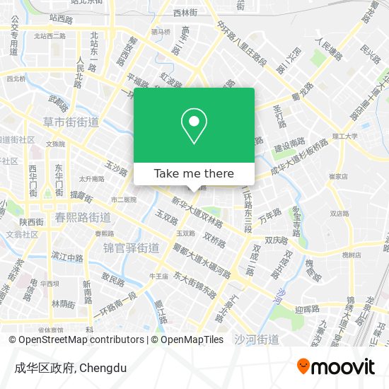 成华区政府 map