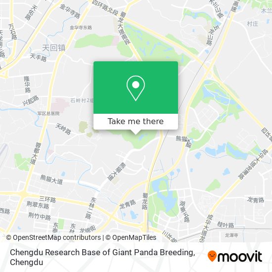 Chengdu Research Base of Giant Panda Breeding map