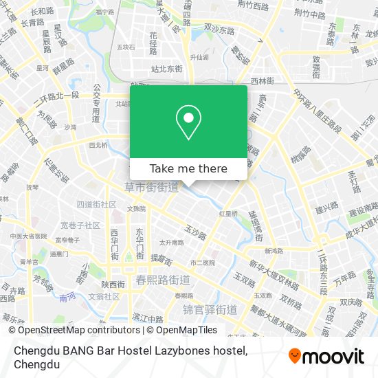 Chengdu BANG Bar Hostel Lazybones hostel map
