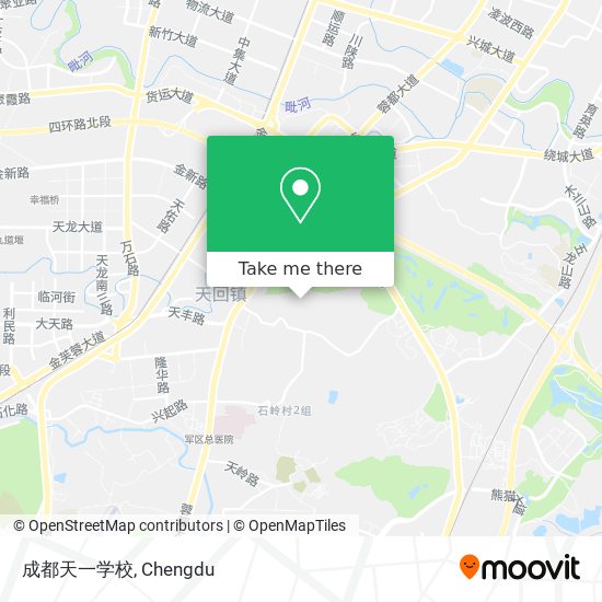 成都天一学校 map