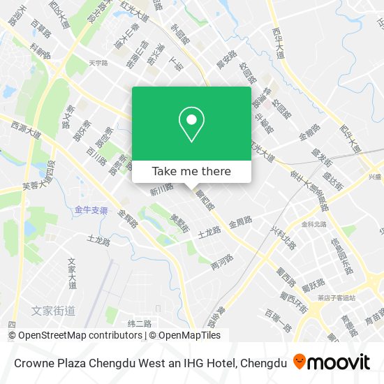 Crowne Plaza Chengdu West an IHG Hotel map