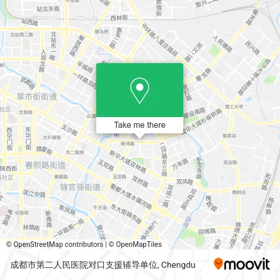 成都市第二人民医院对口支援辅导单位 map