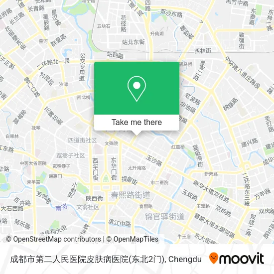 成都市第二人民医院皮肤病医院(东北2门) map