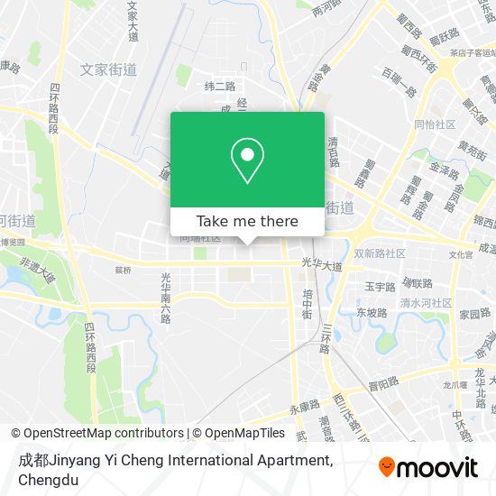 成都Jinyang Yi Cheng International Apartment map