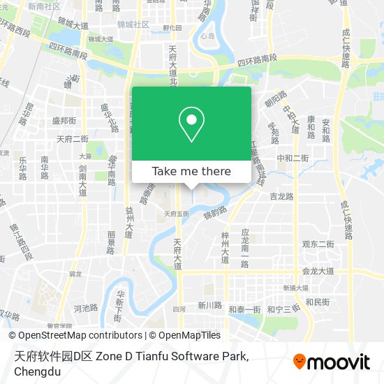 天府软件园D区 Zone D Tianfu Software Park map