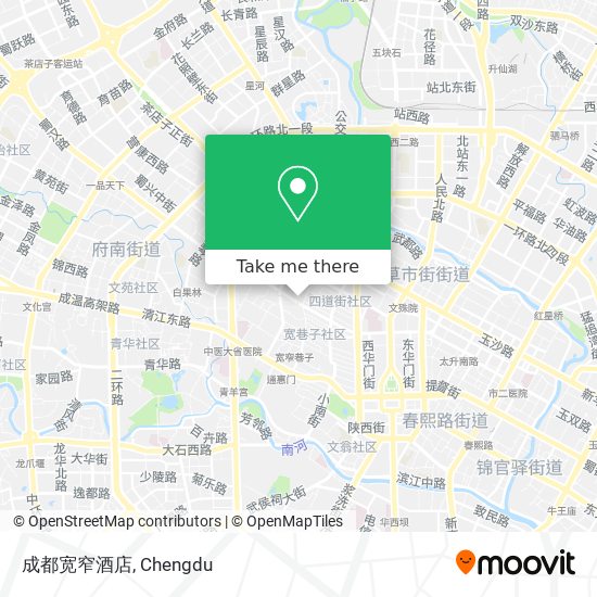 成都宽窄酒店 map