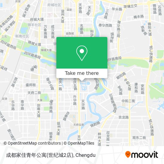 成都家佳青年公寓(世纪城2店) map