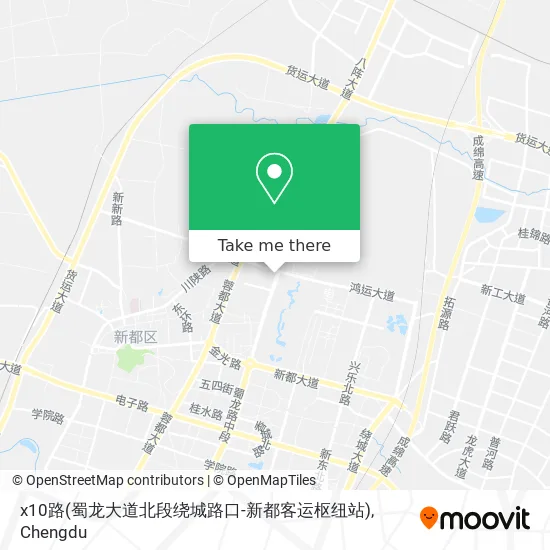x10路(蜀龙大道北段绕城路口-新都客运枢纽站) map