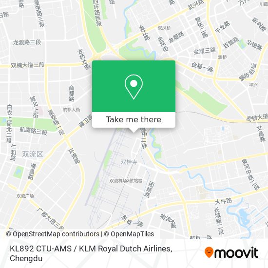KL892 CTU-AMS / KLM Royal Dutch Airlines map