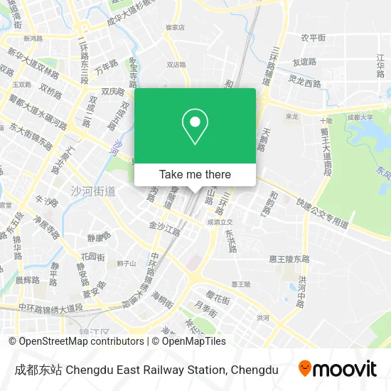成都东站 Chengdu East Railway Station map