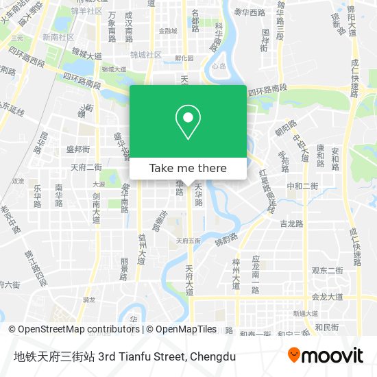 地铁天府三街站 3rd Tianfu Street map