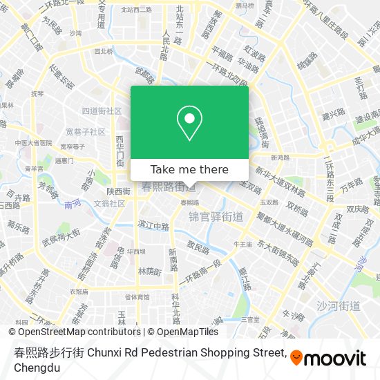 春熙路步行街 Chunxi Rd Pedestrian Shopping Street map