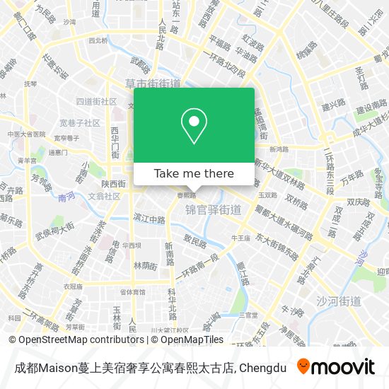 成都Maison蔓上美宿奢享公寓春熙太古店 map