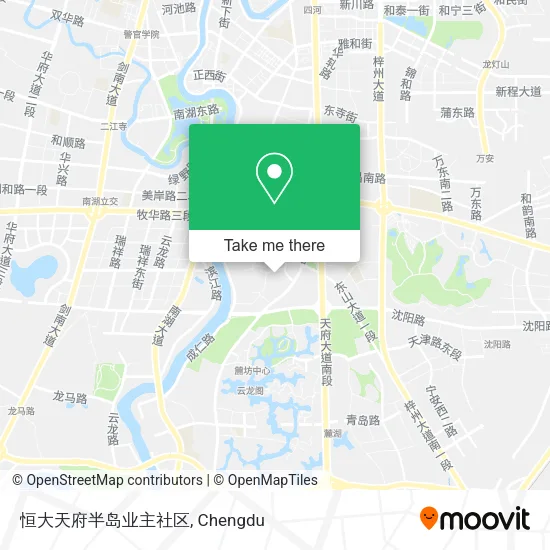 恒大天府半岛业主社区 map