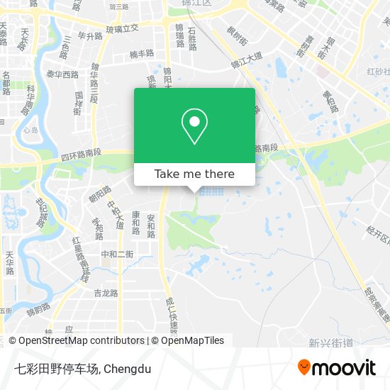 七彩田野停车场 map