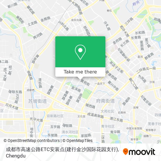 成都市高速公路ETC安装点(建行金沙国际花园支行) map