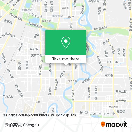 云的英语 map