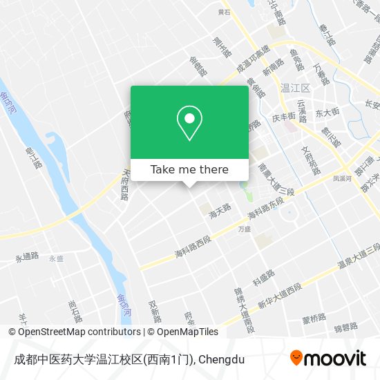 成都中医药大学温江校区(西南1门) map