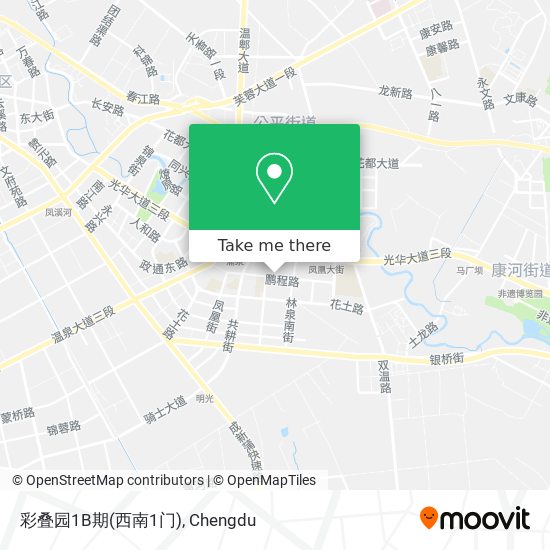 彩叠园1B期(西南1门) map