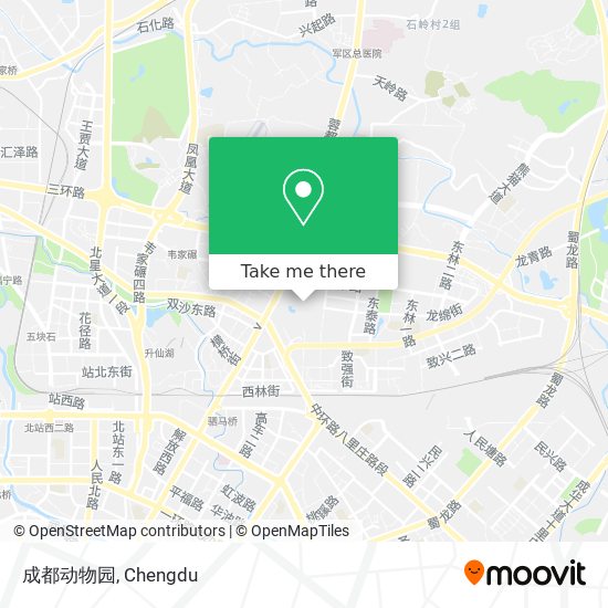 成都动物园 map