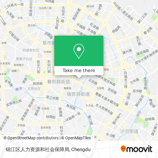 锦江区人力资源和社会保障局 map
