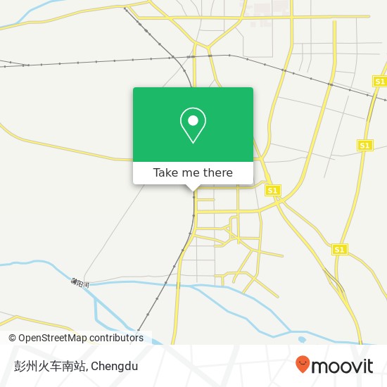 彭州火车南站 map