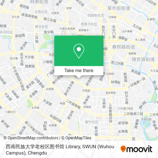 西南民族大学老校区图书馆 Library, SWUN (Wuhou Campus) map