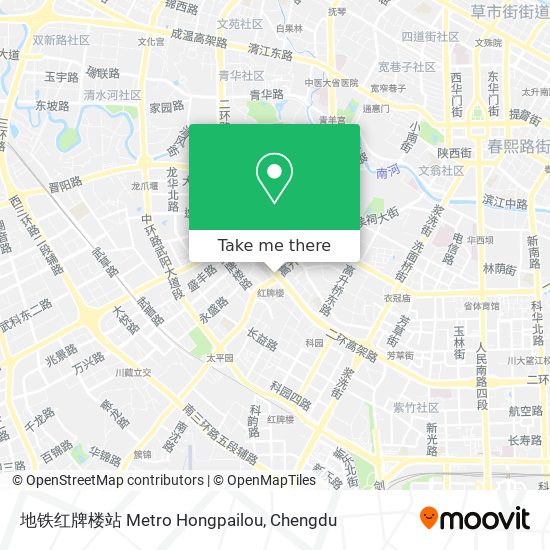 地铁红牌楼站 Metro Hongpailou map