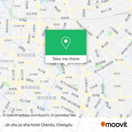 Jin zhu yu sha hotel Chendu map