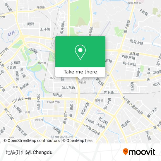 地铁升仙湖 map