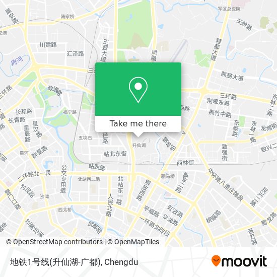 地铁1号线(升仙湖-广都) map