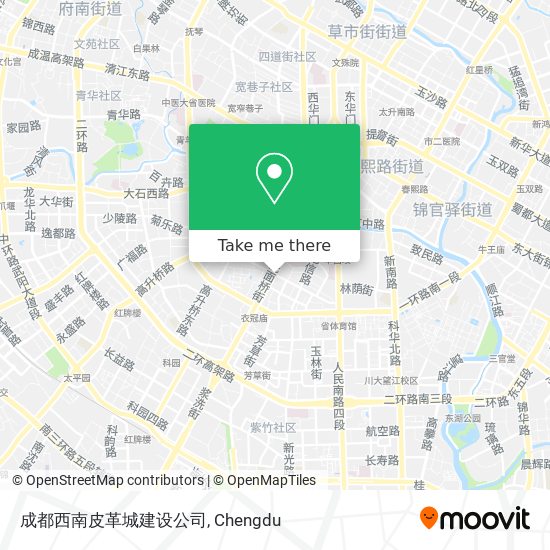 成都西南皮革城建设公司 map