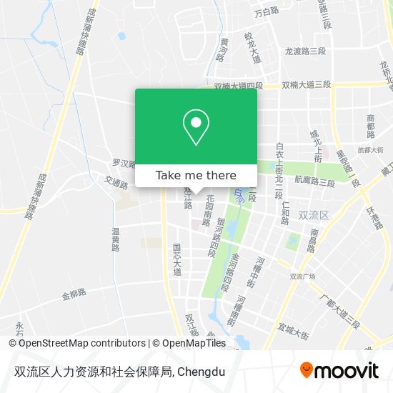 双流区人力资源和社会保障局 map
