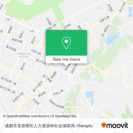 成都市龙泉驿区人力资源和社会保障局 map