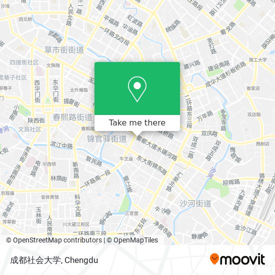 成都社会大学 map