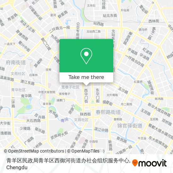 青羊区民政局青羊区西御河街道办社会组织服务中心 map