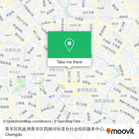 青羊区民政局青羊区西御河街道办社会组织服务中心 map