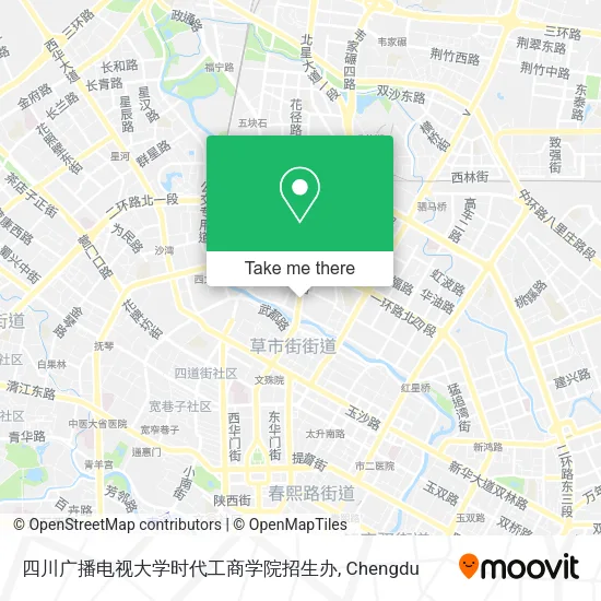 四川广播电视大学时代工商学院招生办 map